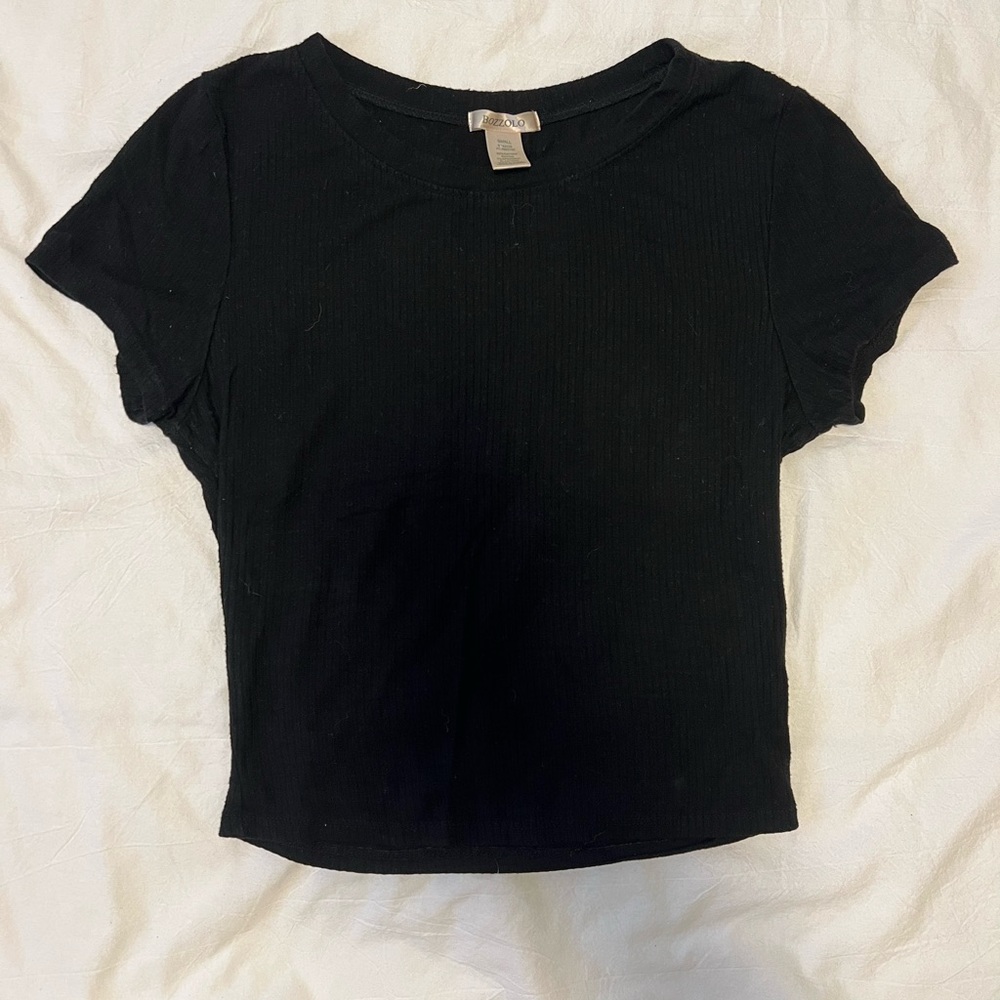 Bozzolo black short sleeve shirt